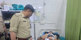 पुलिस मुड़भेड़ में बदमाश को लगी गोली ,क्रॉस फायरिंग में प्रभारी निरीक्षक घायल,हायर सेंटर रेफर